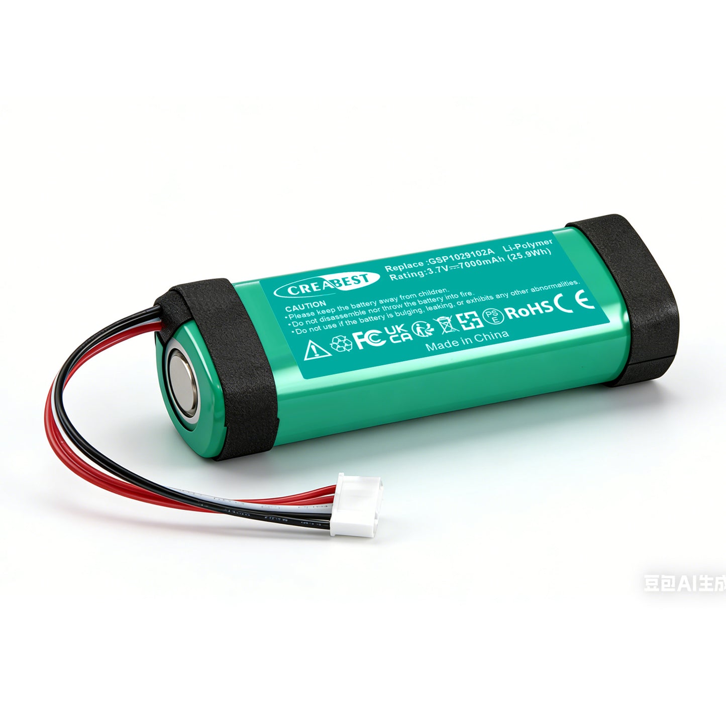 Batterie 3,7 V 7000 mAh pour enceinte audio Bluetooth sans fil JBL Charge 3 GSP1029102A