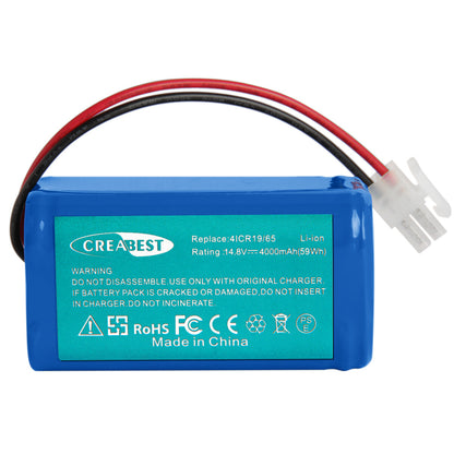 SHENTEC Batterie Li-ion 14,8 V 4 Ah pour Ecovacs Deebot CR130 CEN 540 4ICR19/65 Dibea V870