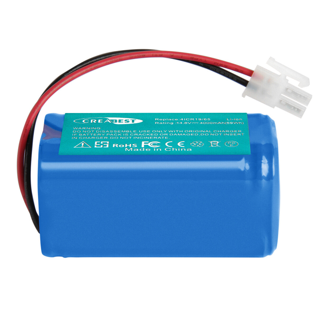 SHENTEC Batterie Li-ion 14,8 V 4 Ah pour Ecovacs Deebot CR130 CEN 540 4ICR19/65 Dibea V870