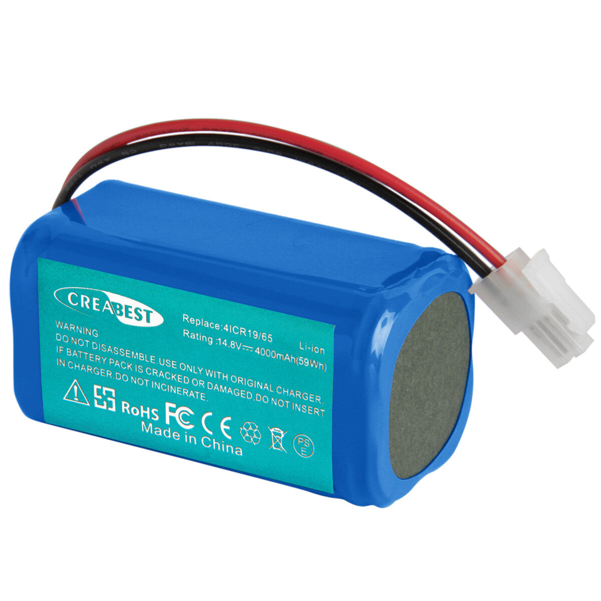 SHENTEC Batterie Li-ion 14,8 V 4 Ah pour Ecovacs Deebot CR130 CEN 540 4ICR19/65 Dibea V870