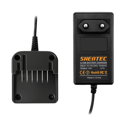 SHENTEC Chargeur de batterie 36V Li-ion pour Worx WA3734 WA3536 WG268E WG568E WG168E WG368E WG776E