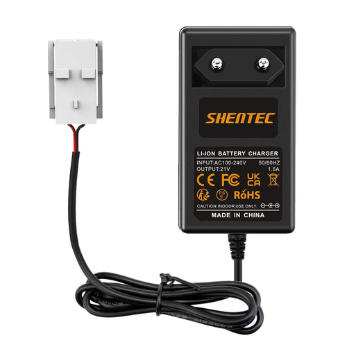 SHENTEC Chargeur de batterie Li-ion 20V pour Worx 50032492 50032774 WA3230 WA3231 WR105SI
