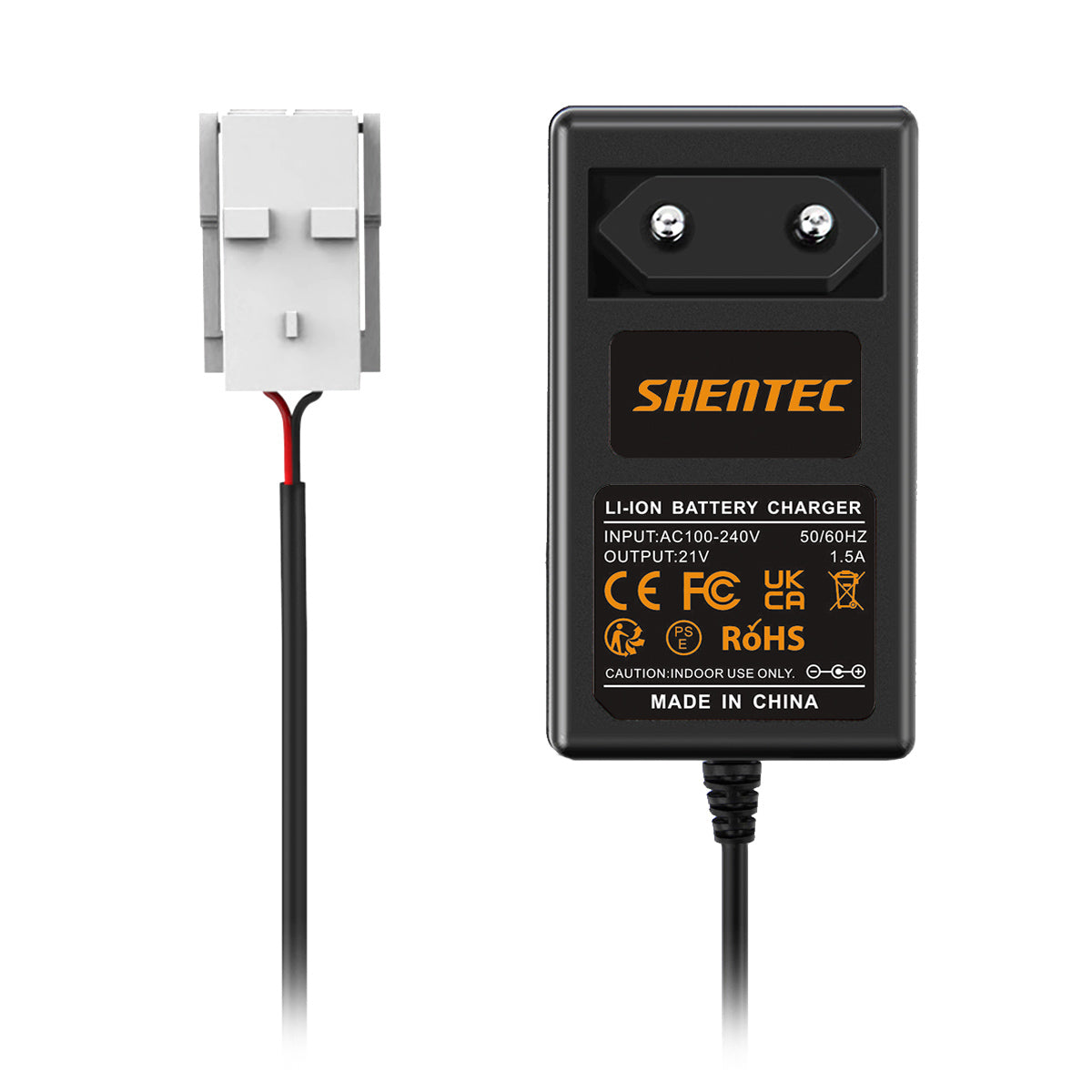 SHENTEC Chargeur de batterie Li-ion 20V pour Worx 50032492 50032774 WA3230 WA3231 WR105SI