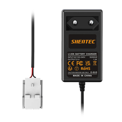 SHENTEC Chargeur de batterie Li-ion 20V pour Worx 50032492 50032774 WA3230 WA3231 WR105SI