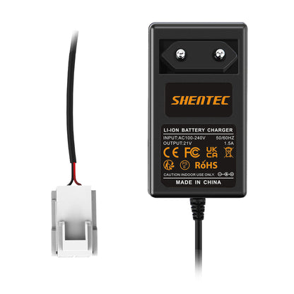 SHENTEC Chargeur de batterie Li-ion 20V pour Worx 50032492 50032774 WA3230 WA3231 WR105SI