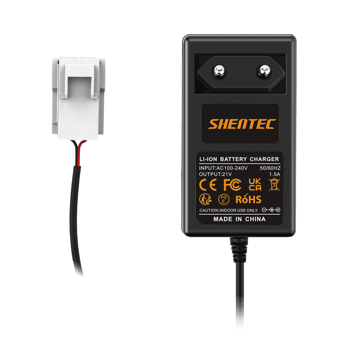 SHENTEC Chargeur de batterie Li-ion 20V pour Worx 50032492 50032774 WA3230 WA3231 WR105SI
