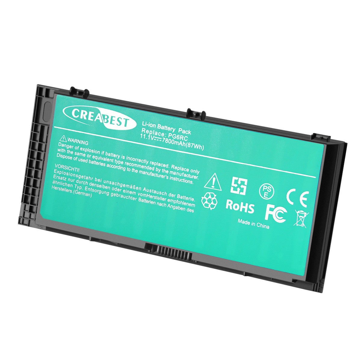 7.8Ah X57F1 Batterie 86Wh pour Dell Precision M4600 M4700 M6600 M4800 451-11744 FV993