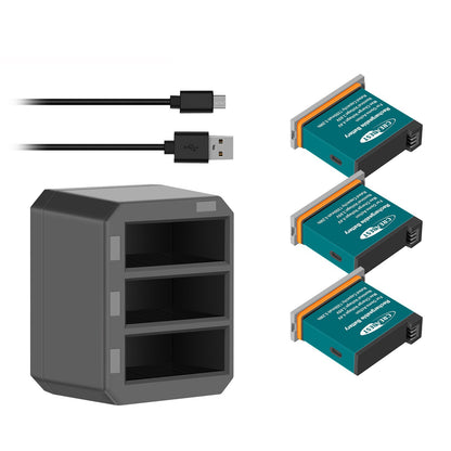 3x 1350mAh Batterie + Chargeur Rapide USB 3 Voies Pour DJI Osmo AB1 P01 PT1 Action