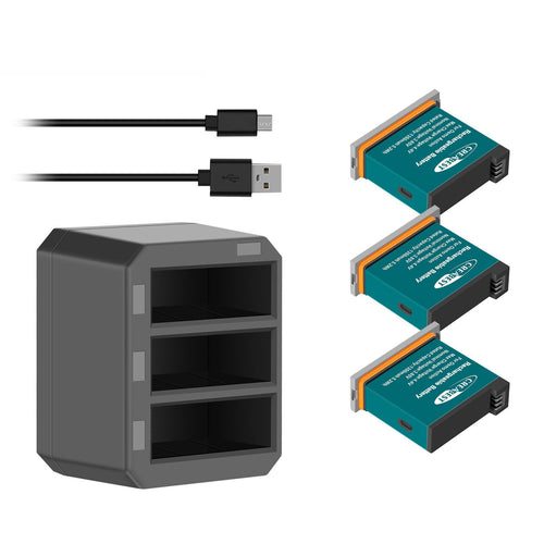 3x 1350mAh Batterie + Chargeur Rapide USB 3 Voies Pour DJI Osmo AB1 P01 PT1 Action