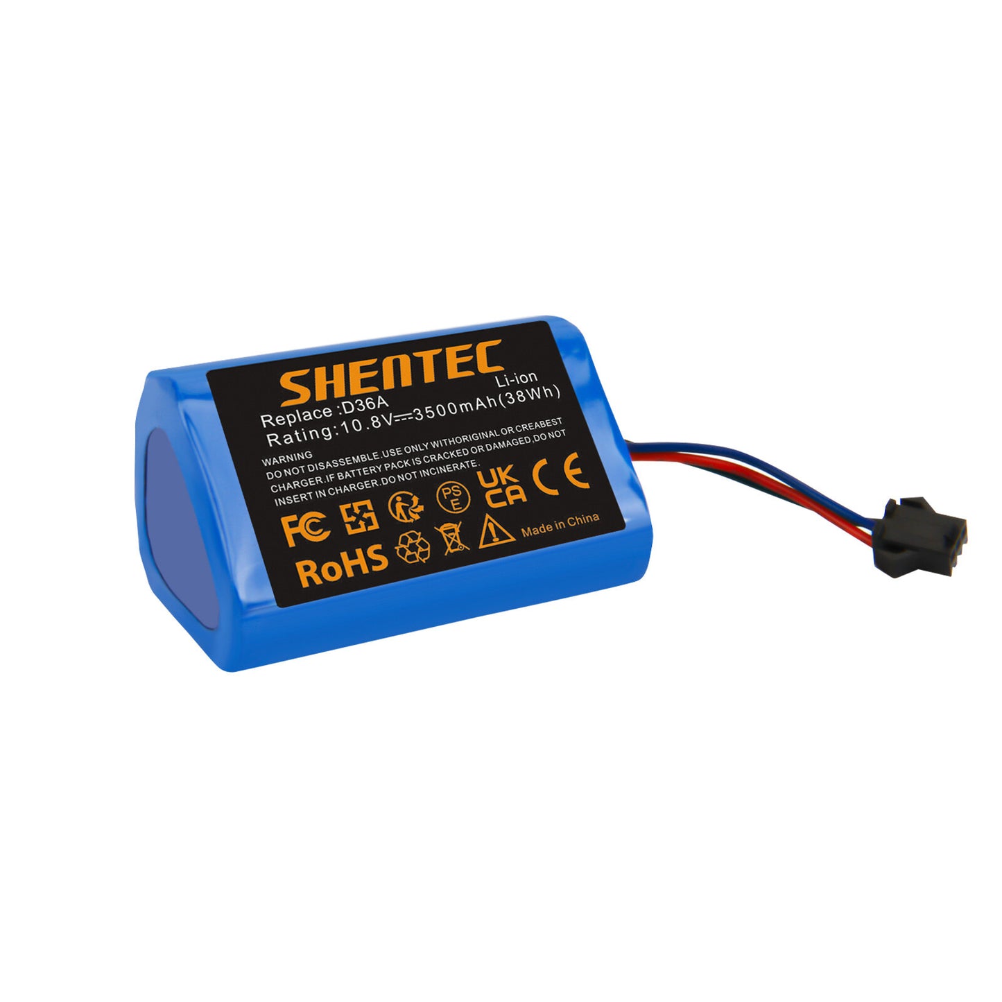 SHENTEC 3.5Ah 10.8V Li-Ion Batterie de Remplacement pour Ecovacs DA60 - Darfon ZJ1450 Ecovacs D36A D36B DA60