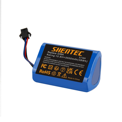 SHENTEC 3.5Ah 10.8V Li-Ion Batterie de Remplacement pour Ecovacs DA60 - Darfon ZJ1450 Ecovacs D36A D36B DA60