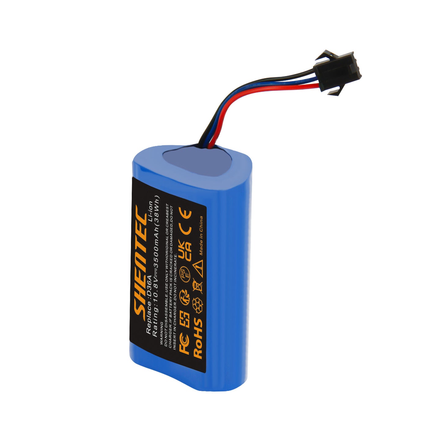 SHENTEC 3.5Ah 10.8V Li-Ion Batterie de Remplacement pour Ecovacs DA60 - Darfon ZJ1450 Ecovacs D36A D36B DA60