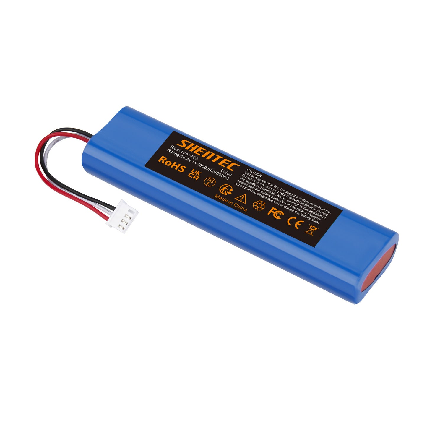 SHENTEC Batterie de remplacement Li-ion 3.5Ah 14,4V pour Ecovacs Deebot Ozmo 900 901 905 920 S01-LI-148-2600