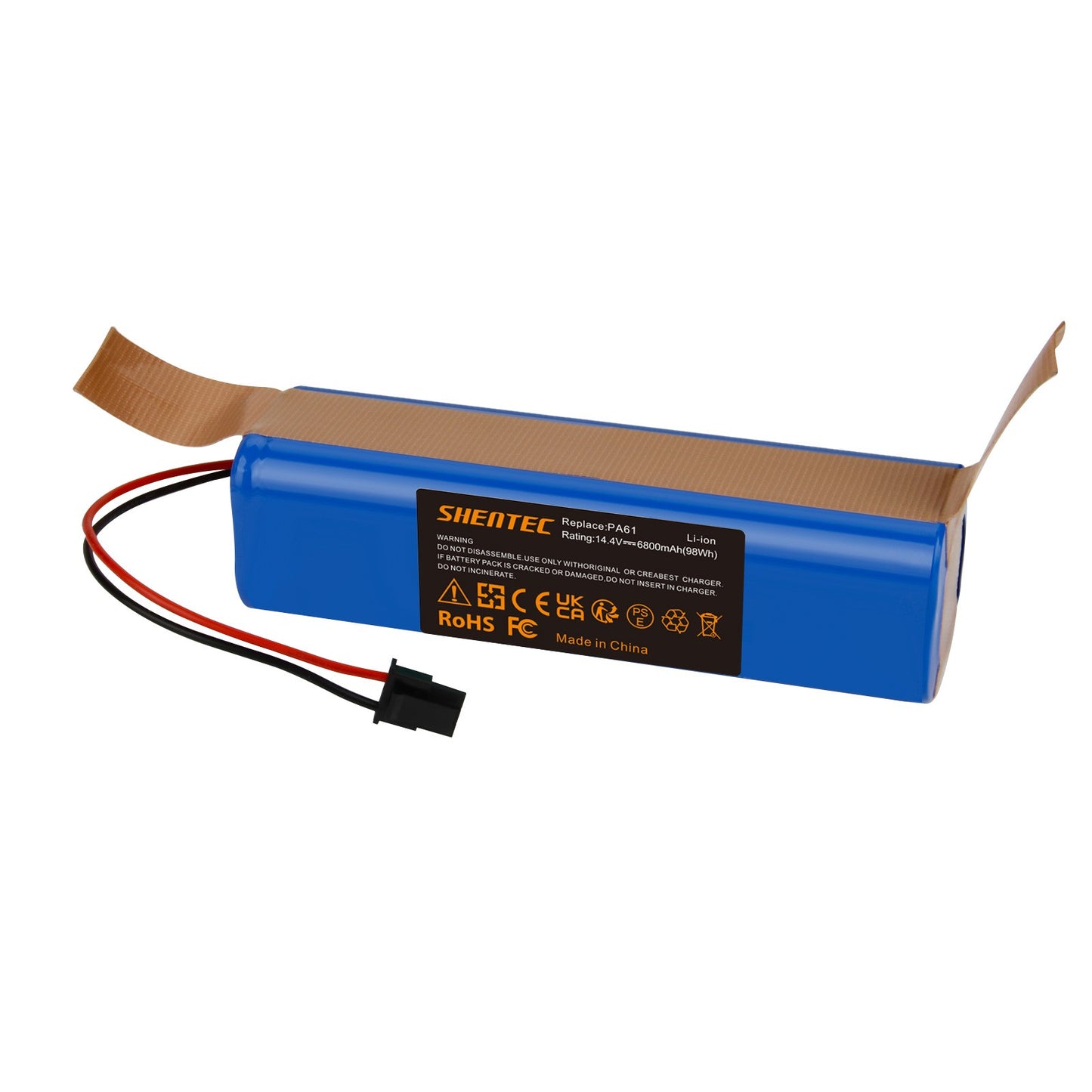 SHENTEC Batterie de remplacement 14.4V 6.8Ah pour Eufy RoboVac X8 T226X, X8 Pro, X8Hybrid, Remplace PA61