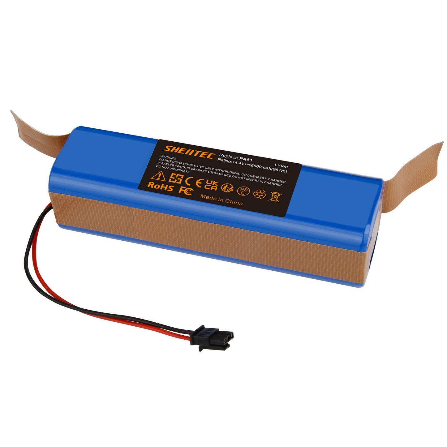 SHENTEC Batterie de remplacement 14.4V 6.8Ah pour Eufy RoboVac X8 T226X, X8 Pro, X8Hybrid, Remplace PA61