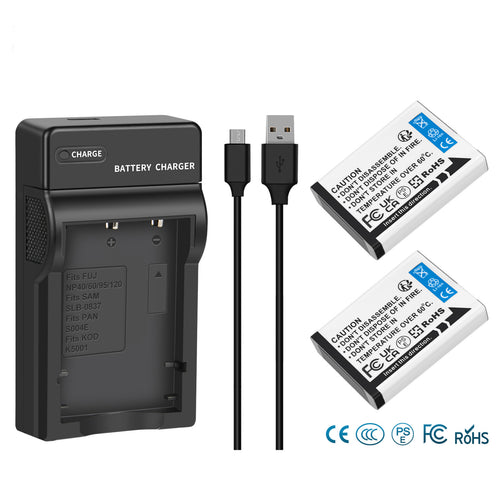 2x NP-95 NP95 3.7V Batterie+Chargeur pour Fujifilm Finepix F30 F31 F31fd X100 X100s