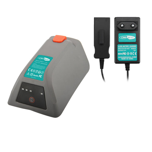 18V 3500mAh Batterie + chargeur pour Gardena 8025-20 Coffre à tuyau mural Comfort 35 roll-up 008A231