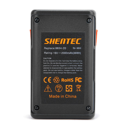 SHENTEC 2X 18V 2AH NI-MH BATTERIE POUR GARDENA 8834-20 648844 648872 SMALLCUT 300 EASYCUT 42