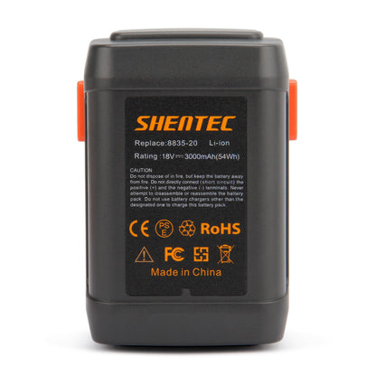 SHENTEC 2X 3000mAh 18V Batterie Li-ion pour Gardena ERGOCUT 48 LI 8878 8839 8835-20 8835-U