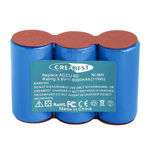 SHENTEC BATTERIE Ni-MH 3.6V 3.0Ah POUR Gardena ACCU 60 ACCU 45 302768 Accu45 8808 Accu60 8800
