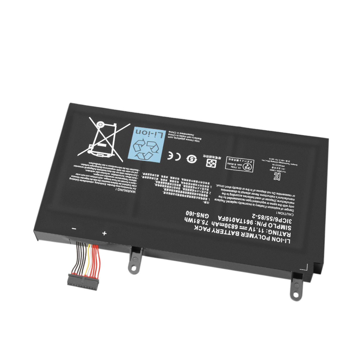 6830mAh 961TA010FA Batterie pour Gigabyte P35G v2 P35W v3 P35K v3 P37W v4