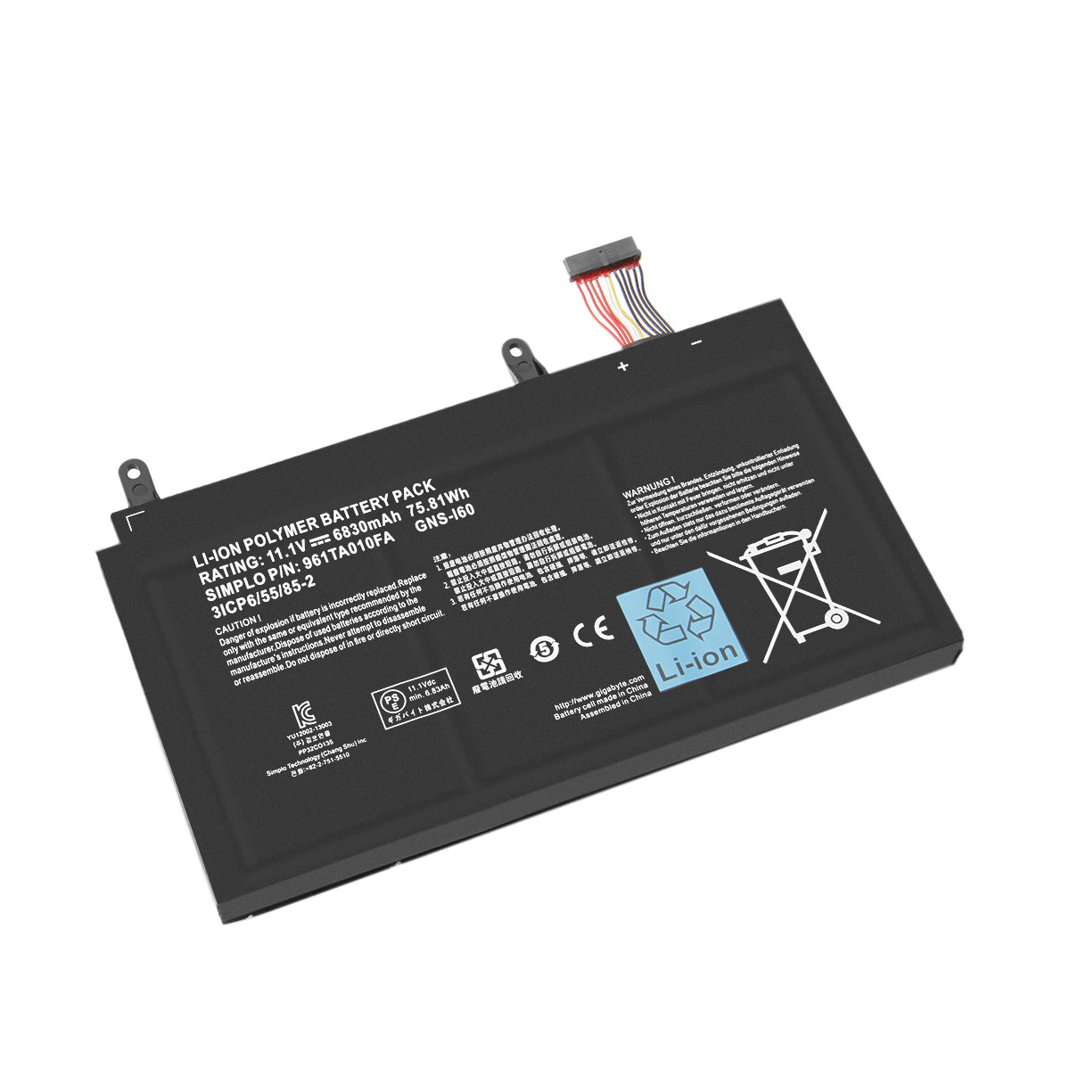 6830mAh 961TA010FA Batterie pour Gigabyte P35G v2 P35W v3 P35K v3 P37W v4