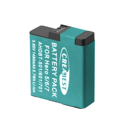 3 pièces Batterie AHDBT-501 601 701 pour GoPro HERO 7 HERO 6 HERO 5 Black + Chargeur triple