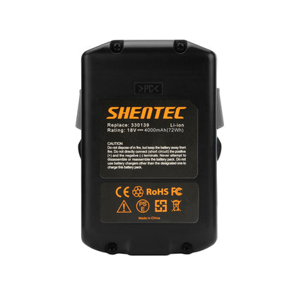 SHENTEC Batterie de remplacement Li-ion 18V 4000mAh pour Hitachi 330067 330068 330139 BSL1825 BSL1815X