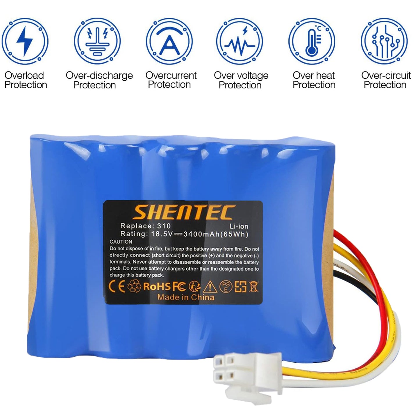 SHENTEC 18.5V 3.4Ah BATTERIE LI-ION POUR Husqvarna 584 85 28-01 Gardena Sileno R100Li R130L