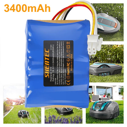 SHENTEC 18.5V 3.4Ah BATTERIE LI-ION POUR Husqvarna 584 85 28-01 Gardena Sileno R100Li R130L