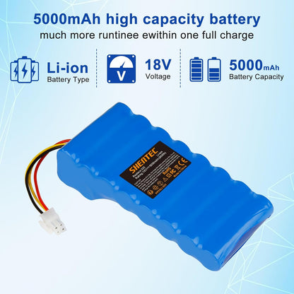 SHENTEC Batterie Li-ion 18V 5000mAh pour Husqvarna Automower 320/430X/440/450X/520/550 589 58 52-01/589 58 57-01/588 14 64-01/588 14 64-02