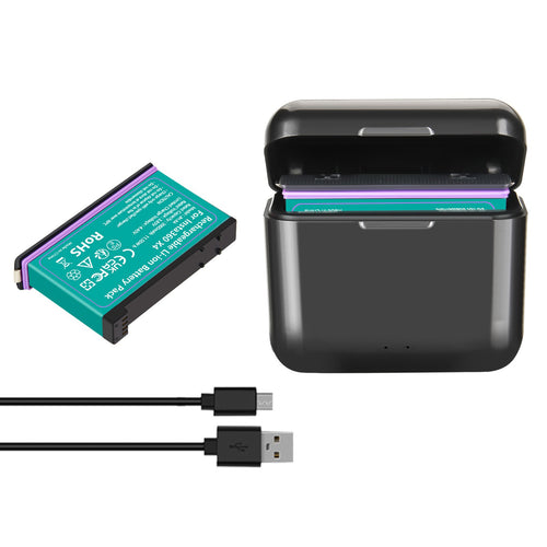 2x batterie de rechange 3.0Ah 3.85V JH-X4 + chargeur Power Box pour caméra d'action Insta360 X4