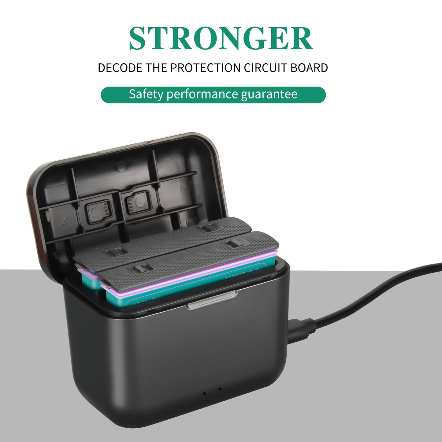 2x batterie de rechange 3.0Ah 3.85V JH-X4 + chargeur Power Box pour caméra d'action Insta360 X4
