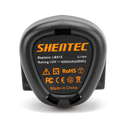 SHENTEC 4.0Ah 10.8V Batterie Li-ion pour Black Decker LB12 LBX12 BL1310 BL1110 GKC108 EGBL108