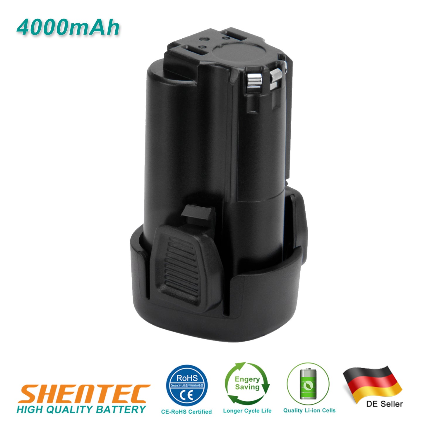 SHENTEC 4.0Ah 10.8V Batterie Li-ion pour Black Decker LB12 LBX12 BL1310 BL1110 GKC108 EGBL108