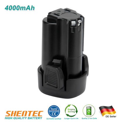 SHENTEC 4.0Ah 10.8V Batterie Li-ion pour Black Decker LB12 LBX12 BL1310 BL1110 GKC108 EGBL108