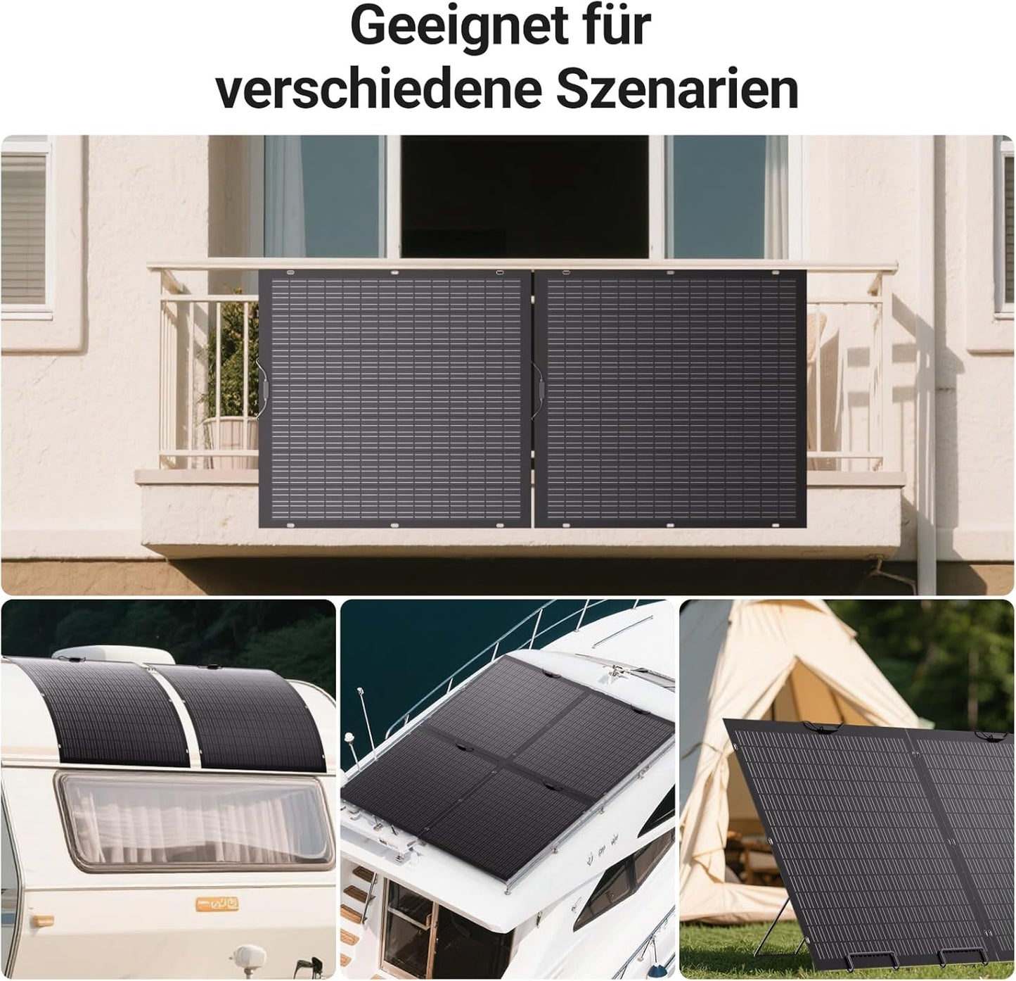 480 W Kit de panneaux solaires flexibles 2 x 240 W module solaire flexible pour camping-car, voiture, abri, toit, bateau, balcon, IP67, cellule solaire photovoltaïque hors réseau