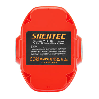 SHENTEC Batterie de remplacement Ni-MH 4.0AH pour Makita 18V 1822 1823 1834 1835 PA18 4334D 194158-6