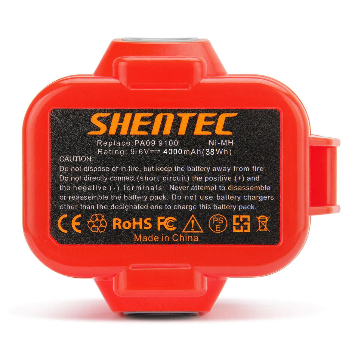 SHENTEC 4.0Ah 9.6V Ni-MH Batterie pour Makita PA09 9100 9133 9135 9134 9122 193099-3