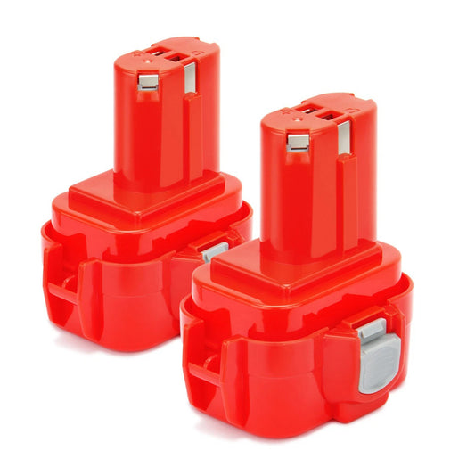 SHENTEC 2x 9.6V 4.0AH Batterie Ni-MH pour Makita PA09 9100 9120 9122 9135 6207D 6226D