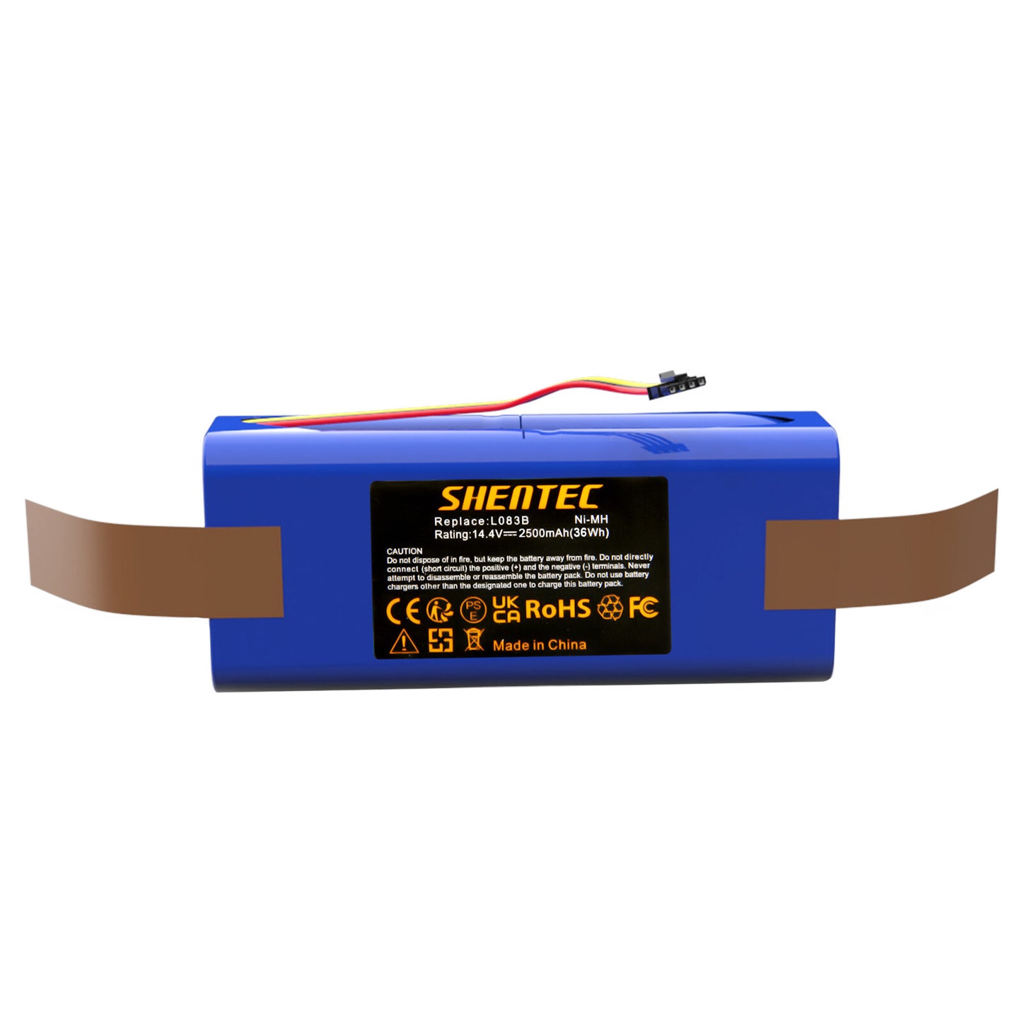 SHENTEC Batterie Ni-MH 2.5Ah 14.4V pour Midea R1-L081A, R1-L083B, R1-L085B, remplace L083b