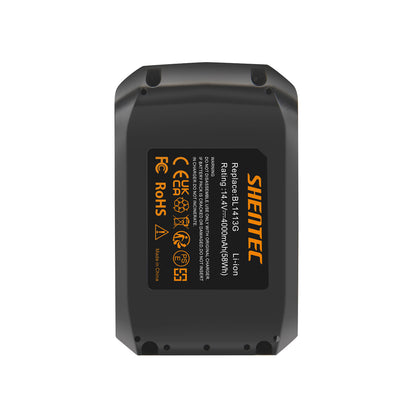 SHENTEC 4000mAh 14.4V Li-ion Batterie de Remplacement pour Makita BL1413G BL1411G BL1415G HP347DWE JV143D