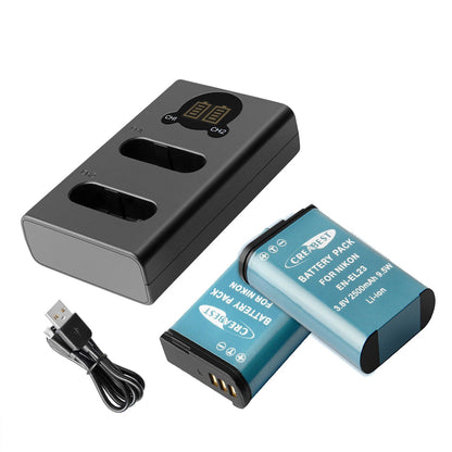 2X EN-EL23 Batterie & Chargeur pour Nikon Coolpix P900 S810c B700 P600 P610 P610s