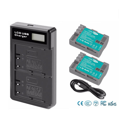 2 batteries EN-EL3E 2,2 Ah + chargeur double pour Nikon D70 D70S D100 D50 D90 D700 D300