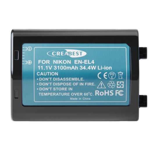 Batterie 3100mAh EN-EL4 pour Nikon EN-EL4e F6 D2X D2Xs D2H D2Hs D3 D3S D3X EN-EL4a