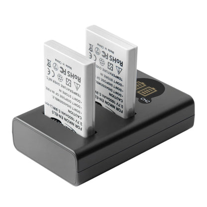 2x batterie EN-EL5 1600mAh + chargeur double pour Nikon Coolpix P520 P100 P510