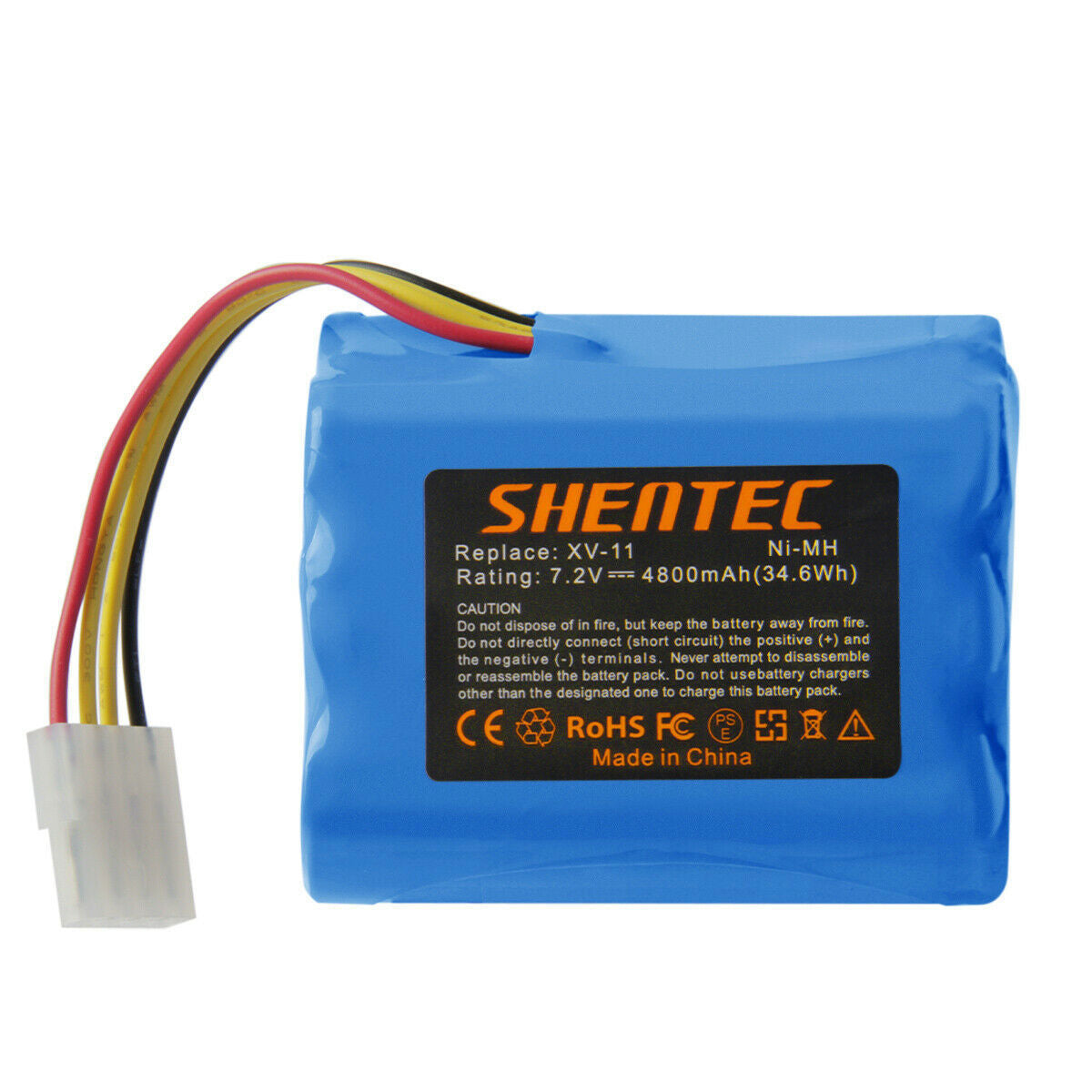 SHENTEC 4800mAh 7.2V BATTERIE DE REMPLACEMENT POUR NEATO XV-11 XV-12 XV-14 XV-15 XV-21 XV-25 205-0001