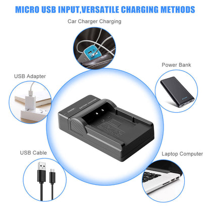 Chargeur USB 2x Li-50B pour Olympus SZ-30 SZ-20 XZ-10 SP-800UZ SP-815UZ