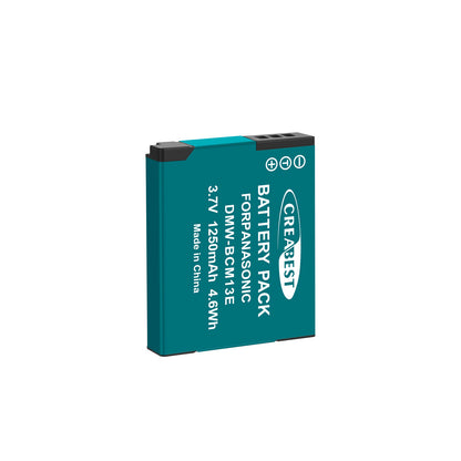2 Pièces DMW-BCM13 1250mAh Chargeur De Batterie Pour Panasonic Lumix DMC-TZ40S ZS50 ZS30W