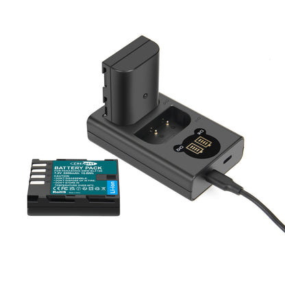2x Batterie DMW-BLF19 et chargeur LCD pour Panasonic Lumix GH3 GH4 GH5 GH5M2 GH5S G9